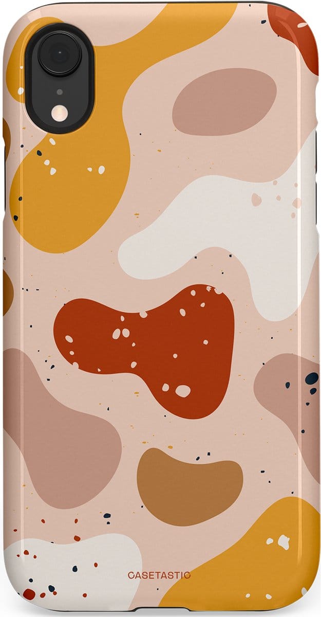 Casetastic Hoesje Geschikt voor Apple iPhone Xr - Stijlvolle Beschermende Duo-layer Case - Terrazzoque
