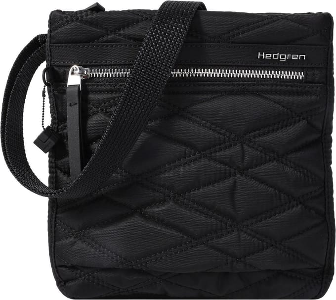 Hedgren Schoudertas Inner City Leonce Small Vertical Crossover RFID New Quilt Full Black Zwart