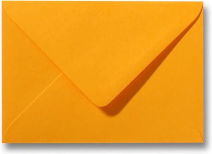 Envelop 15,6 x 22 cm Goudgeel 60 stuks