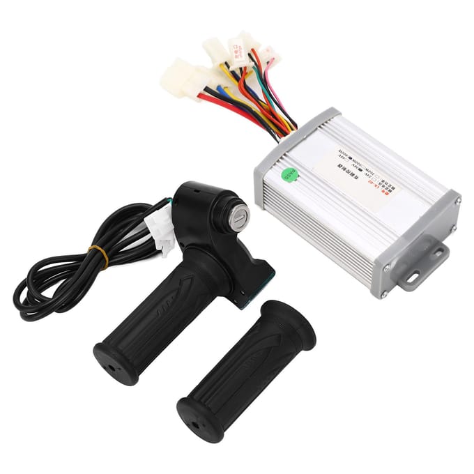 Fiets Motor Controller Kit 36V 800W Gashendel Vermogensweergave Stabiele Borstelmotor Controller voor DIY black