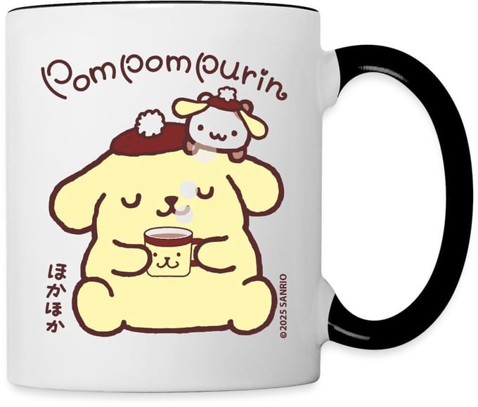 Pompompurin Drinkt Koffie Met Muffin Mok Tweekleurig