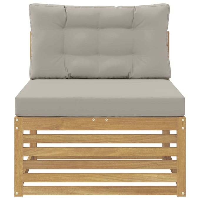 vidaXL - Buiten - Midden - Sofa - Massief - Acacia - Hout - Wit