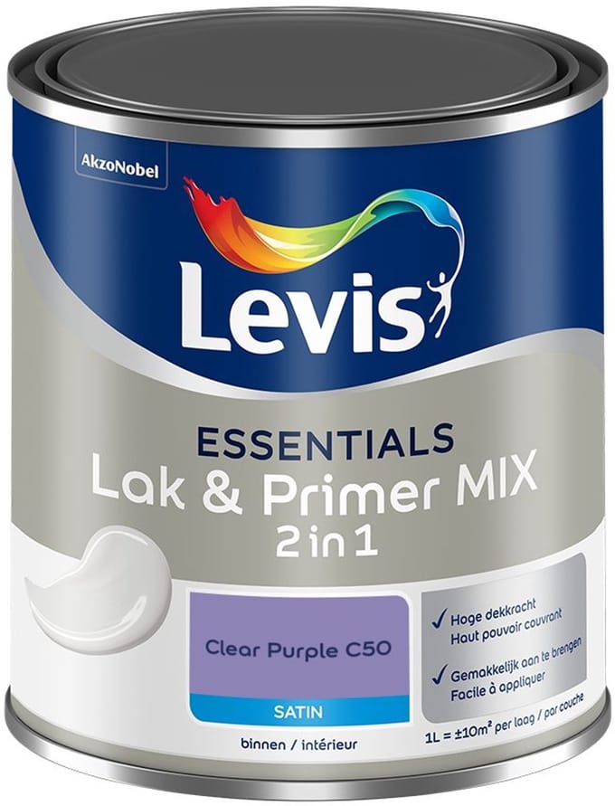 Levis - Essentials Lak & Primer Mix - Clear Purple C50 - Mengverf - 1 L