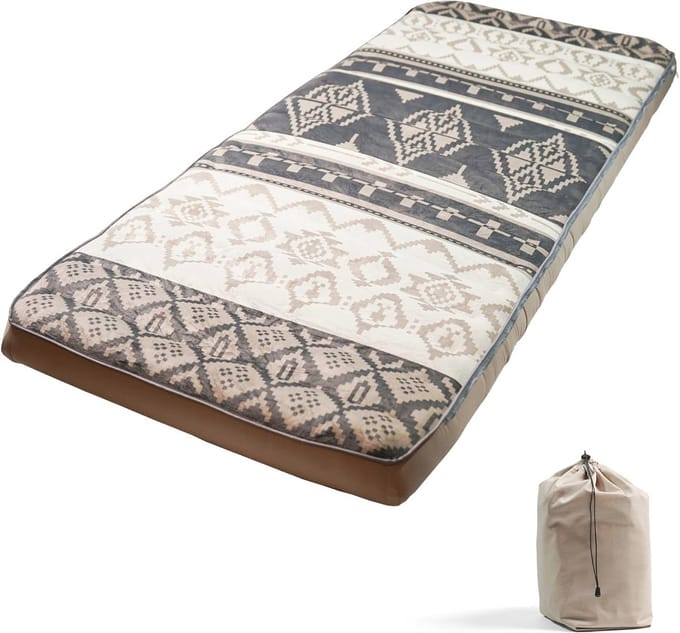 Luchtbed 1-persoons Grijs - Comfortabel en Wasbaar - Ideaal voor Camping