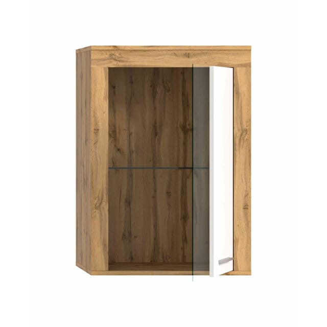 Jam hangvitrinekast wit melamine Wotan eiken NB - 35x60x86cm