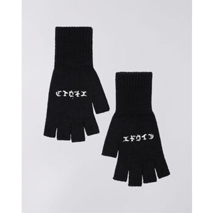 Handschoenen Edwin I034120 KNITTED MITTENS-BLACK