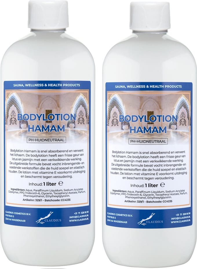 Bodylotion Hamam 1 Liter - set van 2 stuks