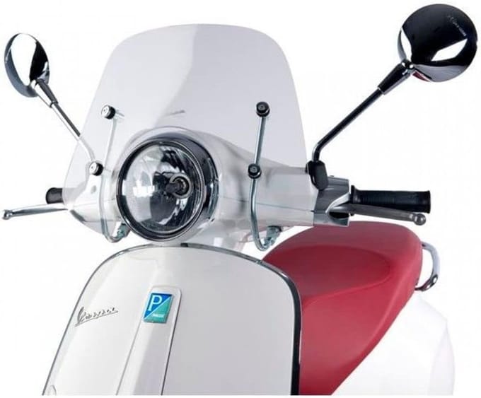Scooter Windscherm - Fly Screen - Bescherming Motor - Stootvast Acryl - 43x33 cm - Transparant