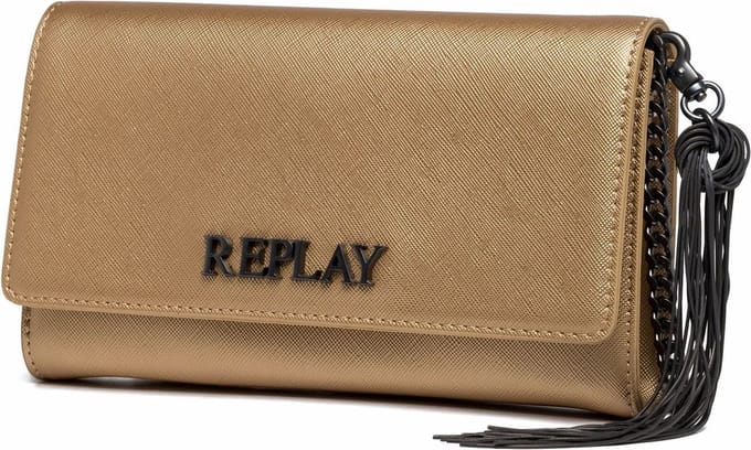 REPLAY Schoudertas Koppeling Crossbody Bag Gold Goudkleurig