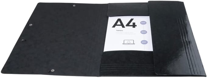 Exacompta 25x IDERAMA® Elastomap 3 kleppen Maxi Capacity 425gm2 A4 - Zwart - 55821E