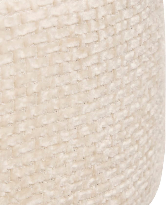 Atmosphera Spolo Velvet Poef - Ø38xH39cm - Wit