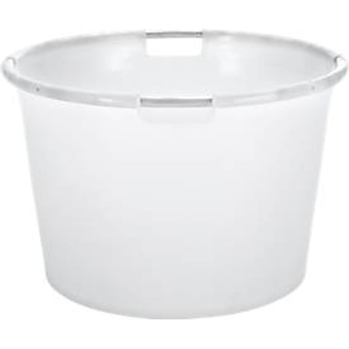Ronde container - PE-LD met aluminium frame - Ø 600/500 x H 400 mm - 80 l - wit