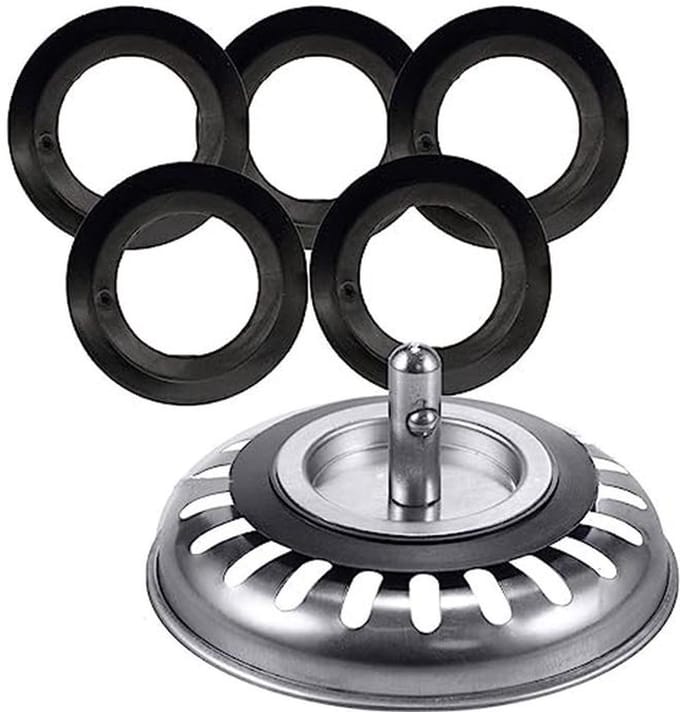 Vervangende afdichtingen voor zeefmandjes - Set van 5, 54 mm