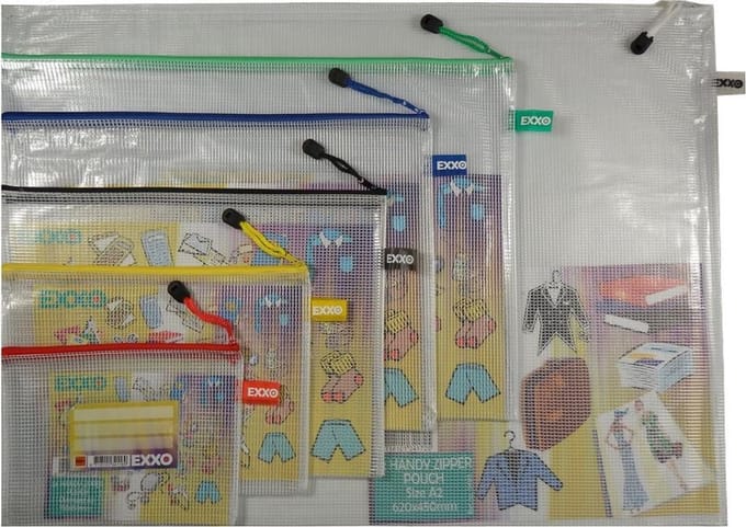 EXXO-HFP #34100 SET @ 6 formaten Opbergtassen Handy; Multi-Purpose; 6 stuks