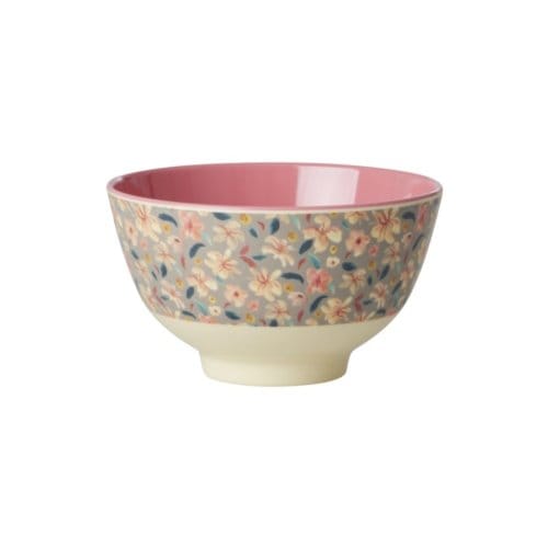 Rice melamine kom small small sandy flower
