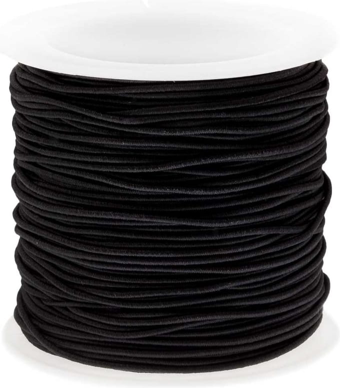 Elastisch Koord (0.8 mm) Black (35 Meter)
