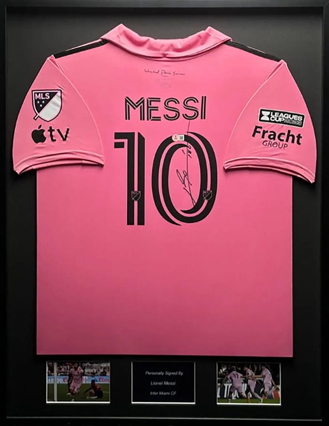 Lionel Messi Inter Miami 23/24 ingelijst thuis shirt