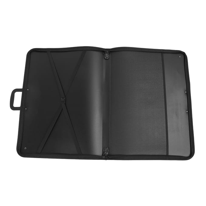 Sac de Planche à Dessin 45x62cm Noir PVC Léger Portfolio d'Art Sac de Rangement pour Planches à Affiches black