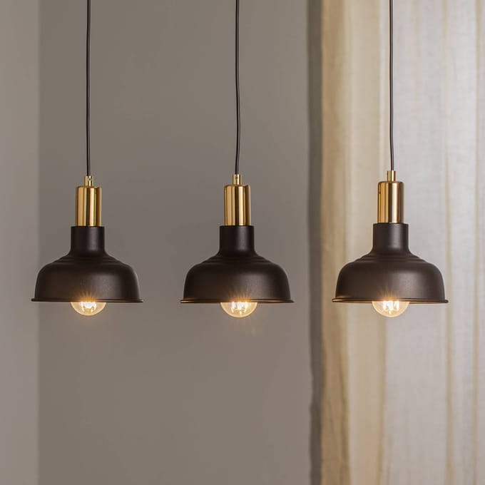 EMIBIG LIGHTING Hanglamp Gubo, 3-lamps, zwart
