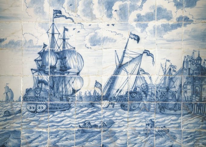 Rijksmuseum - Tegeltableau met Schip