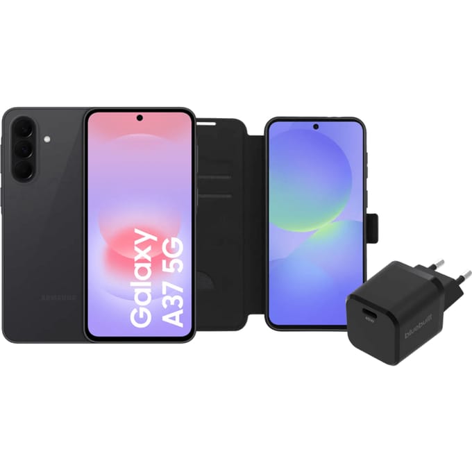 Samsung Galaxy A37 128GB Zwart 5G + Basis Accessoirepakket