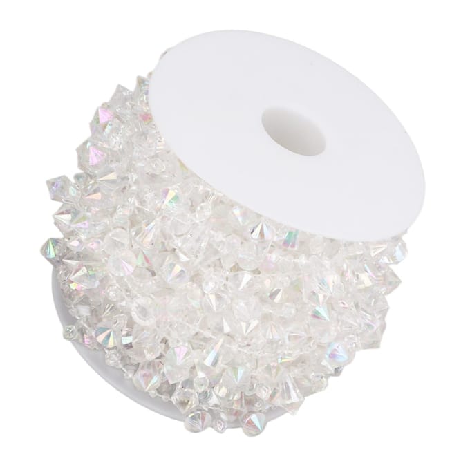 11 Yards Garniture Strass Longueur Réglable Chaîne Strass Faite Main DIY pour Couture Artisanat DIY white