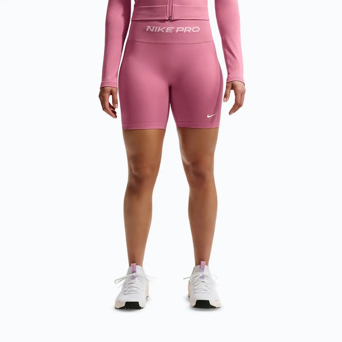 Nike Nike Pro Seamless Short Broeken Dames - Roze - Maat M