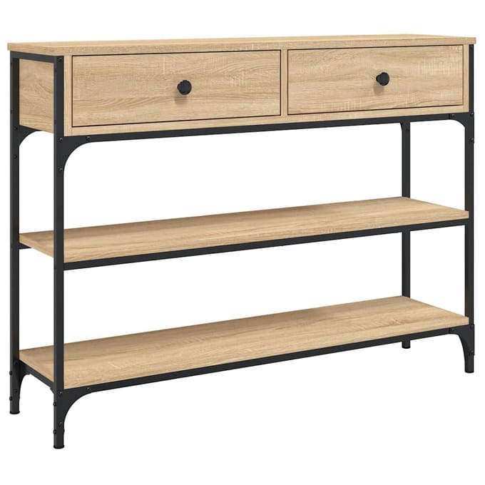 vidaXL - Wandtafel - 100x25x75 - cm - bewerkt - hout - sonoma - eikenkleurig