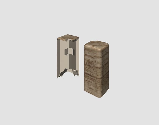 EGGER buitenhoekelement voor 6 cm plinten KUBUS Eiken beige
