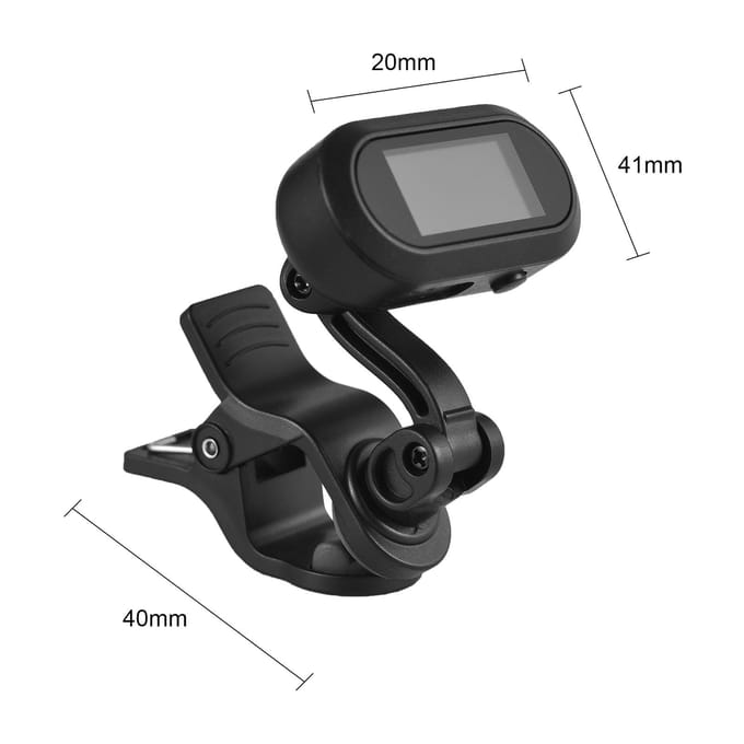 AROMA AT-800 Clip-on Stemapparaat Oplaadbaar Mini Draagbaar Digitaal Stemapparaat Multifunctioneel TFT zwart