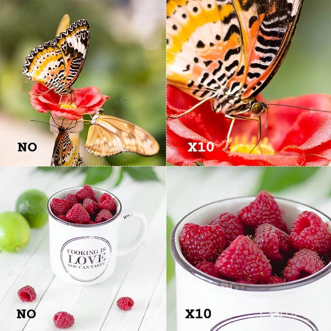 58mm Macro Lens 10x Vergroting Close-up Lens voor   7 Zwart 6 5 Zwart Waterdichte Hoes voor   Accessoire