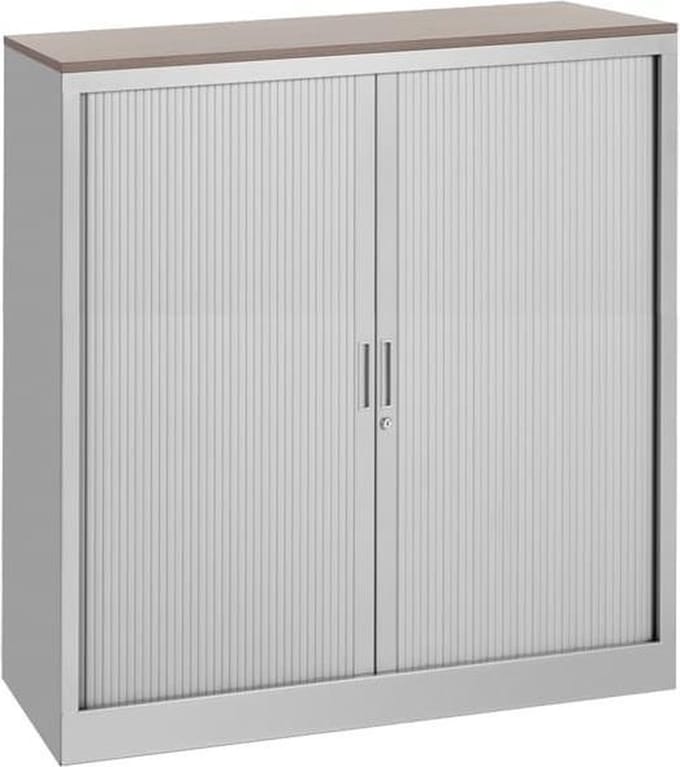 Stalen roldeurkast 135x120x43cm framekleur Wit (RAL9010)