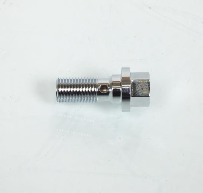 Verchroomde banjobout remleiding 3/8 24G voor motor Harley Davidson