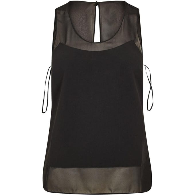 Ted Baker Dames/Dames Paneel Mouwloos Topje (Zwart)