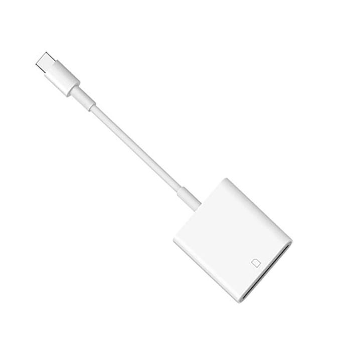 Type-C naar SD-kaartcamera-lezeradapter SD-kaartlezer voor Type-C-apparaten, wit wit