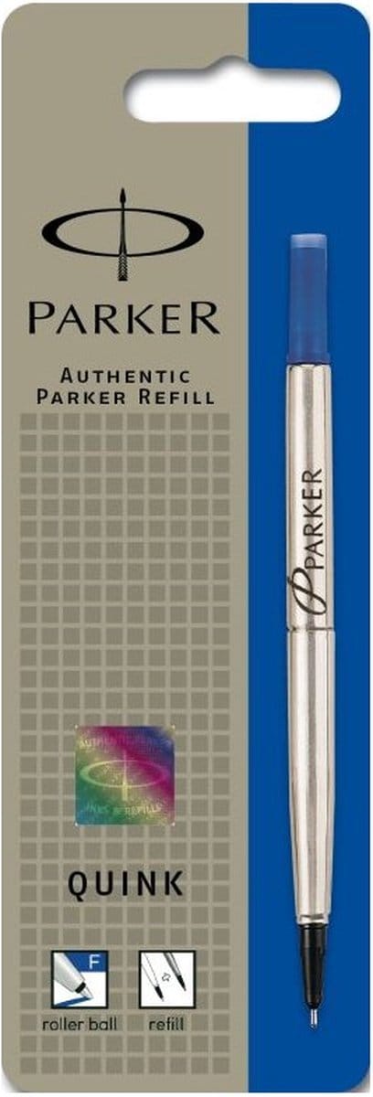 Rollerpenvulling parker quink f blauw