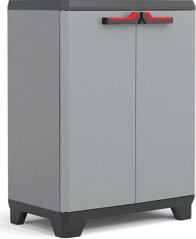 Keter Stilo Lage Kast - 1 Plank - 68x39x90cm - Donkergrijs/Zwart