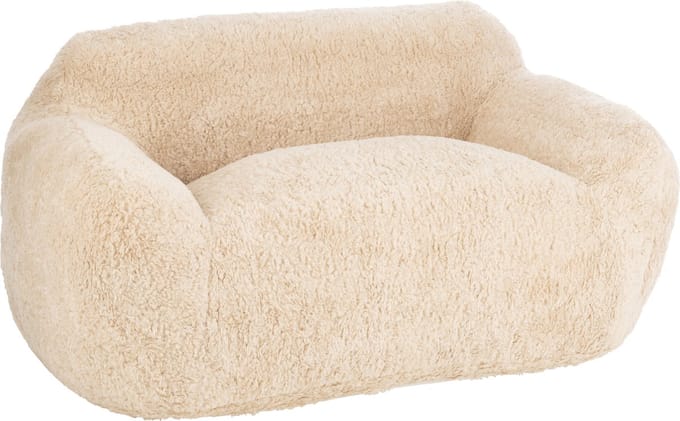 J-Line sofa Shearl - polyester - creme - large