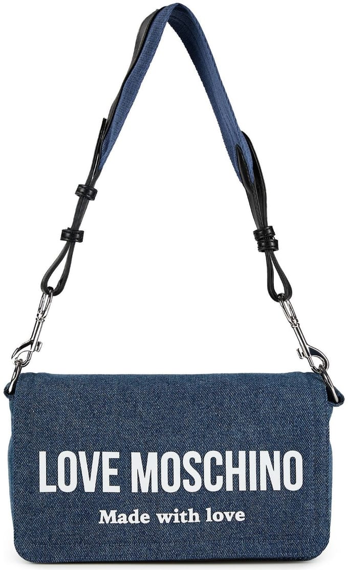 Love Moschino Denim Signature Love Schoudertas 24 cm - Dames - denim