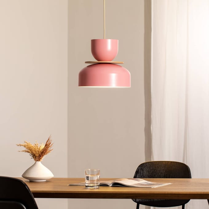 ALDEX Hanglamp Uto, roze, Ø 30 cm, metaal