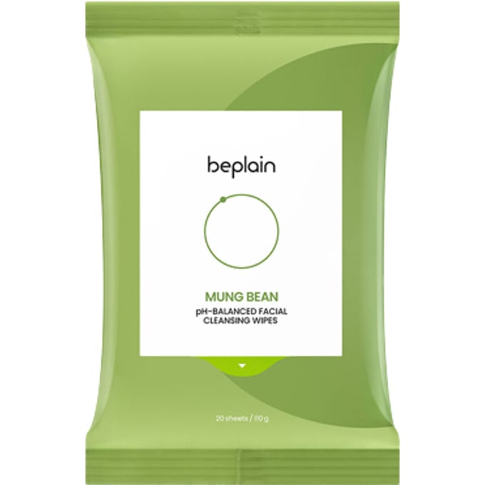 [Deal] beplain - Mung Bean Ph-Balanced Facial Cleansing Wipes - 20p