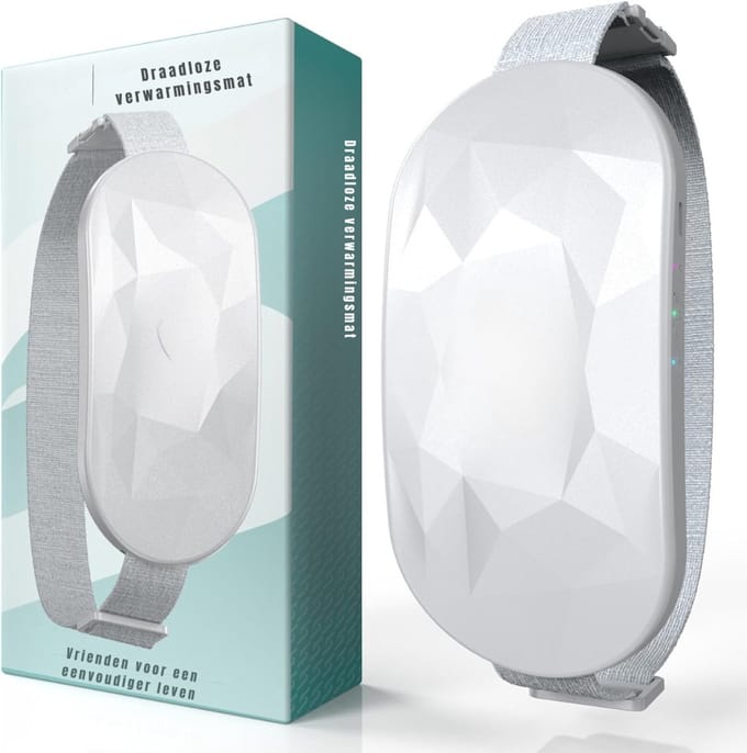 TIM® Warmtekussen oplaadbaar - Warmtekussen - Warmtekussen elektrisch - Wit - 19cm x 10cm x 5cm