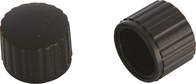 Dresco Dynamodopjes Anti-slip 23mm Zwart - 2 Stuks