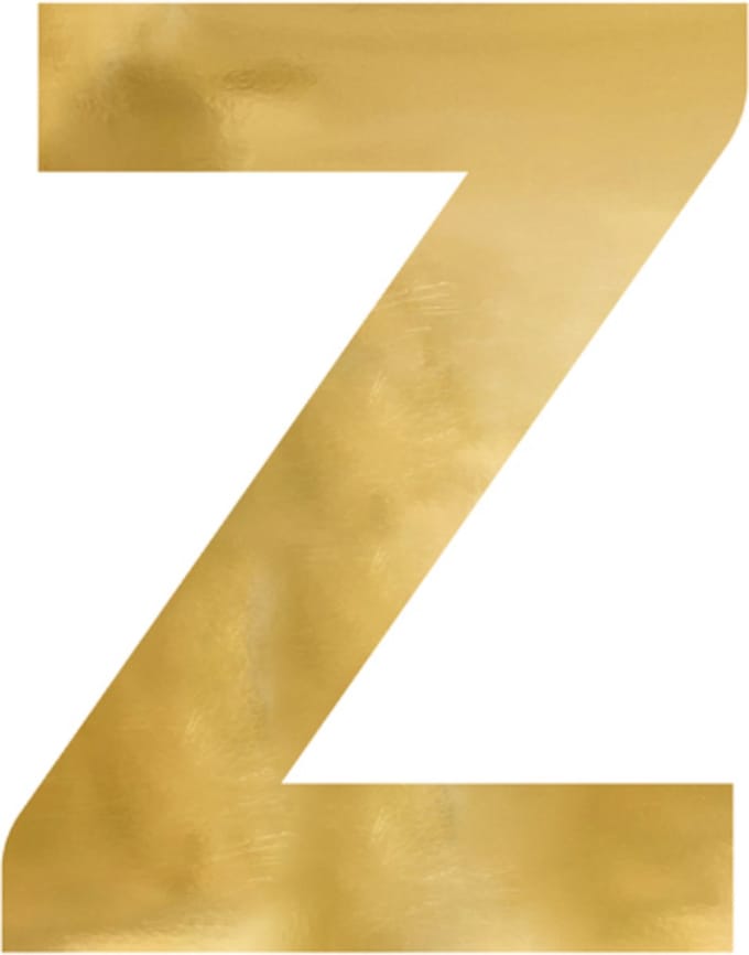 Partydeco - Spiegel Letter Z Goud - 47 x 60 cm