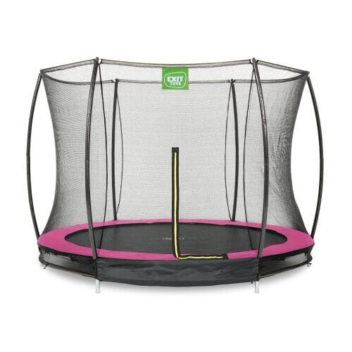 EXIT Silhouette Trampoline ø244cm - met Veiligheidsnet - Inground - Rond - Voor Kinderen - Roze