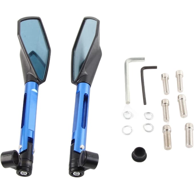 1 Paire de Rétroviseurs Latéraux de Moto Rétroviseur Accessoires de Modification pour Moto Blue gray