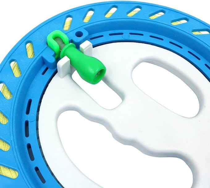 Vliegertouw Wikkelen - Lijn Wikkelen - Buitenshuis Activiteiten - Vastzet Lock - 300 meter - Blauw