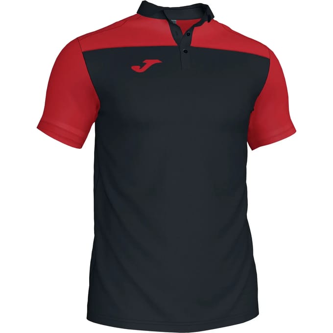 Joma Crew III Polo Heren - Zwart / Rood | Maat: M