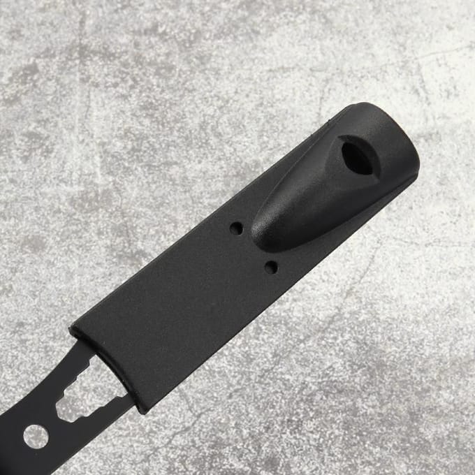 Ensemble de vaisselle de camping multifonctionnelle en acier inoxydable, 2 pièces, cuillère et fourchette noir