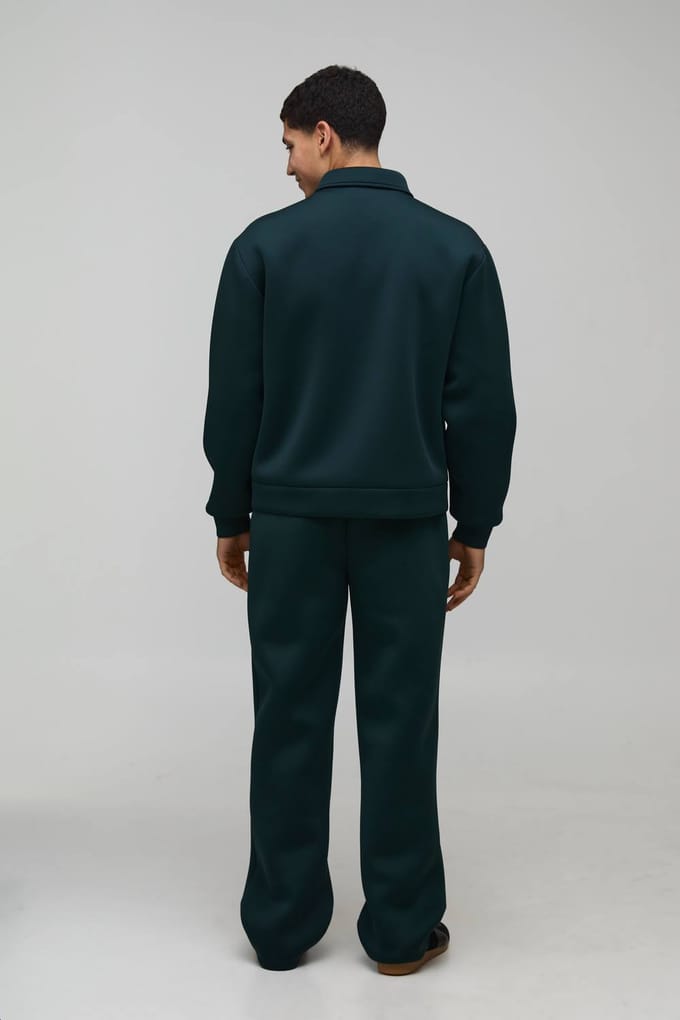 Regular Fit Scuba Harrington Jacket & Trouser Set | Forest | Size Medium